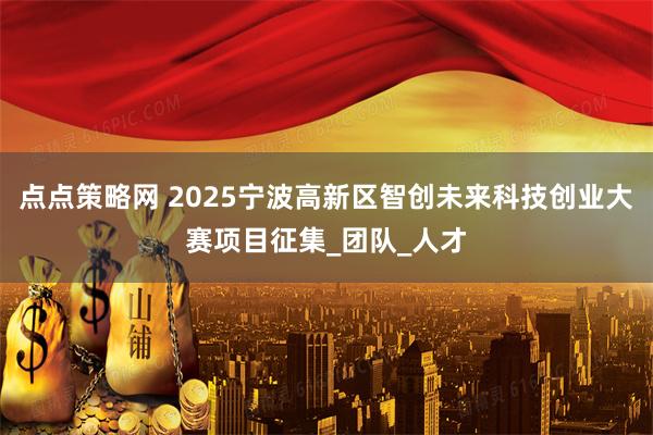 点点策略网 2025宁波高新区智创未来科技创业大赛项目征集_团队_人才